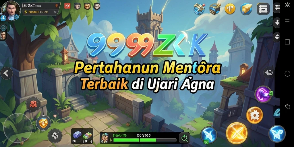 Tampilan permainan 999ZK dengan strategi Tower Defense yang mendebarkan.