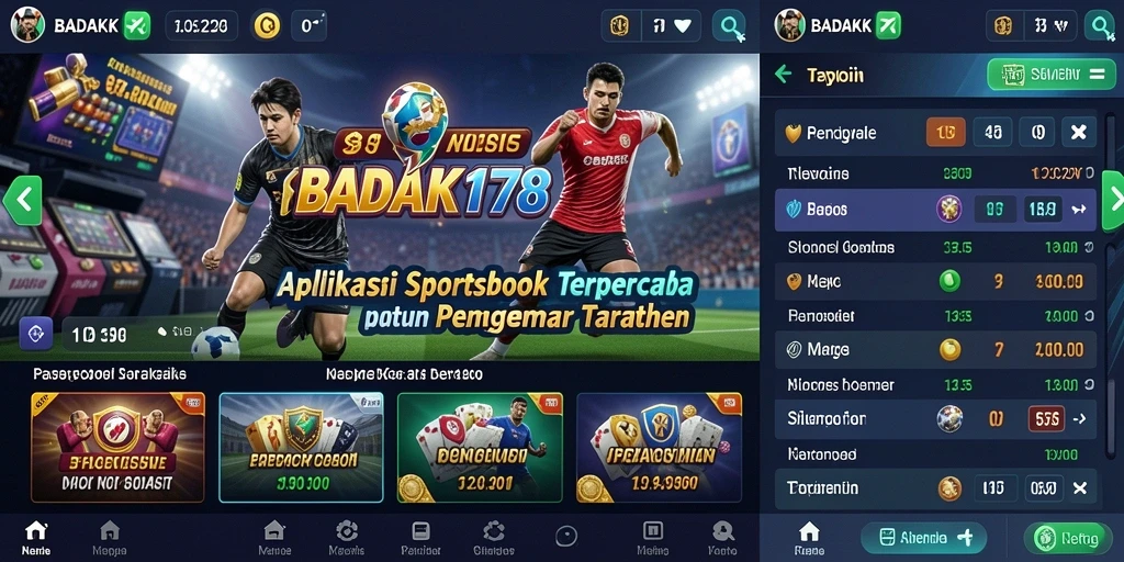 Tampilan menarik dari gameplay Sportsbook BADAK178 yang interaktif.