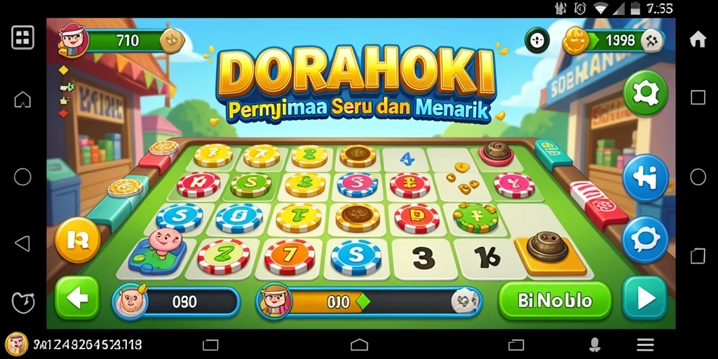 Tampilan gameplay DORAHOKI dengan suasana Bingo yang mendebarkan.