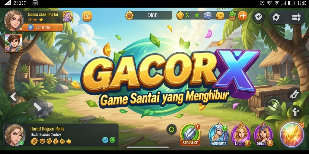 Screenshot gameplay GACORX yang menggambarkan keseruan bermain.