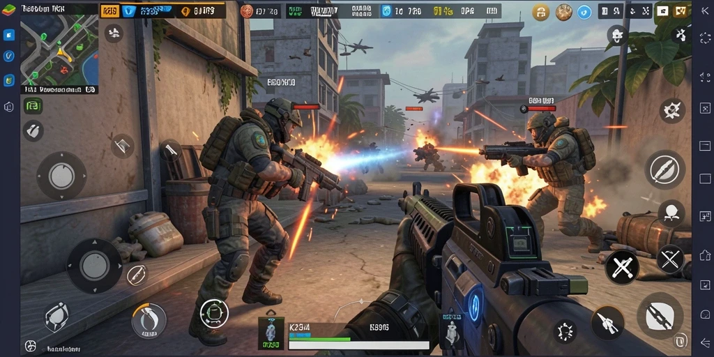 Tampilan aksi menegangkan dalam gameplay K234 yang seru.