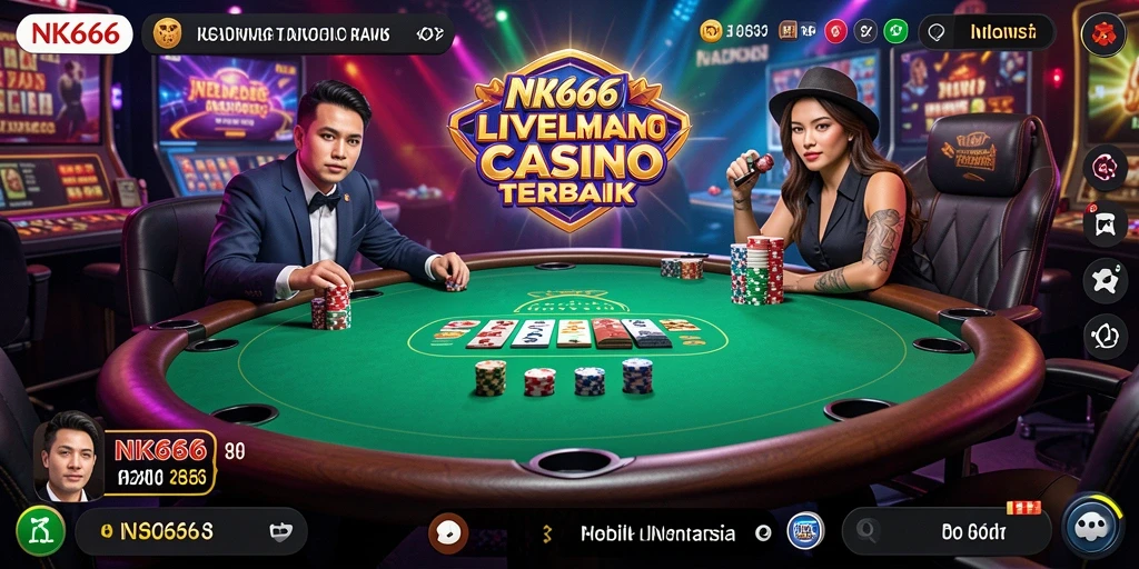 Tampilan grafis menarik gameplay Live Casino di NK666.