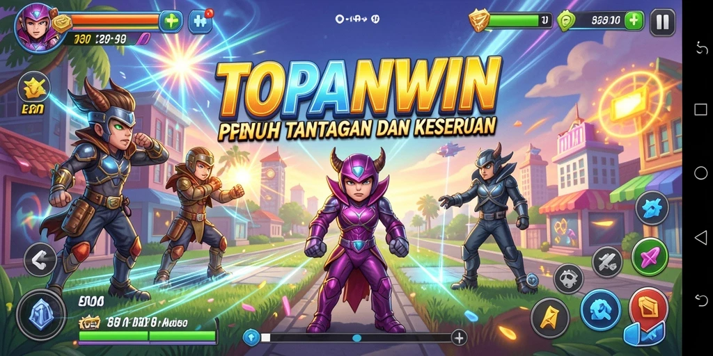 Screenshot utama TOPANWIN menampilkan aksi gameplay yang seru.
